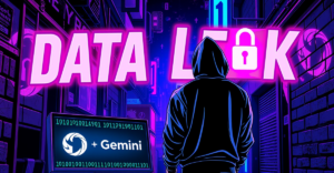 暗网数据泄露：Gemini和Binance用户信息被出售的复古漫画风格插图