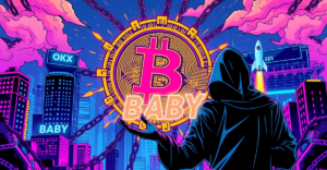 复古漫画风格插图展示比特币解质押和Babylon协议代币空投