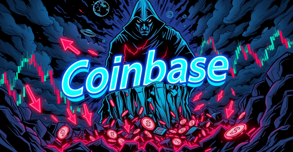 Coinbase股价暴跌33%，复古漫画风格展示市场动荡