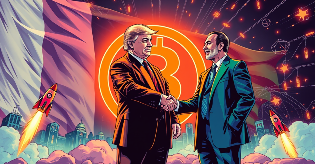 巴基斯坦总理任命区块链与加密货币特别助理，背景是数字化的巴基斯坦景观和加密货币符号