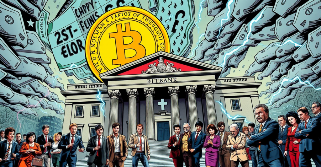 瑞士国家银行大楼前矗立着巨大的比特币符号，象征着关于比特币储备的辩论