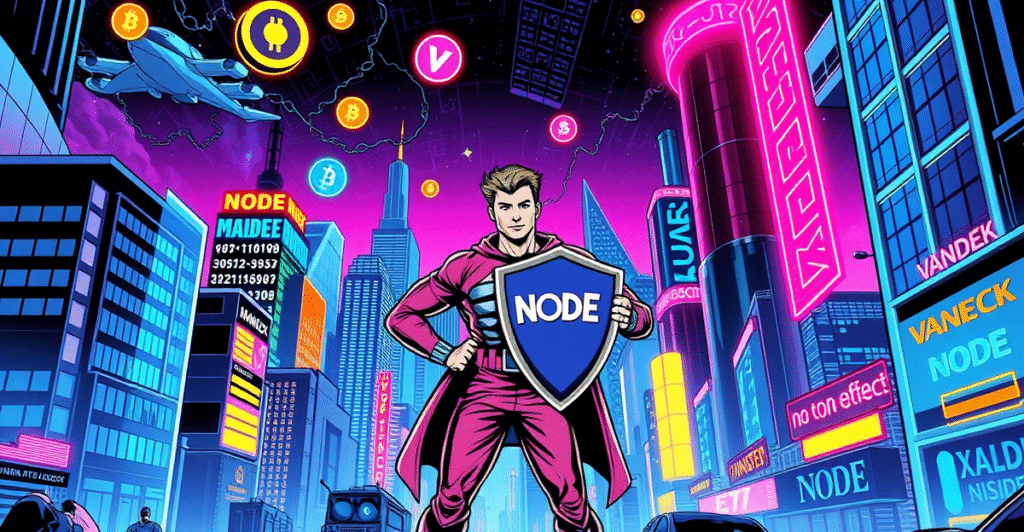 VanEck Onchain Economy ETF (NODE) 在数字城市景观中象征着区块链投资的未来