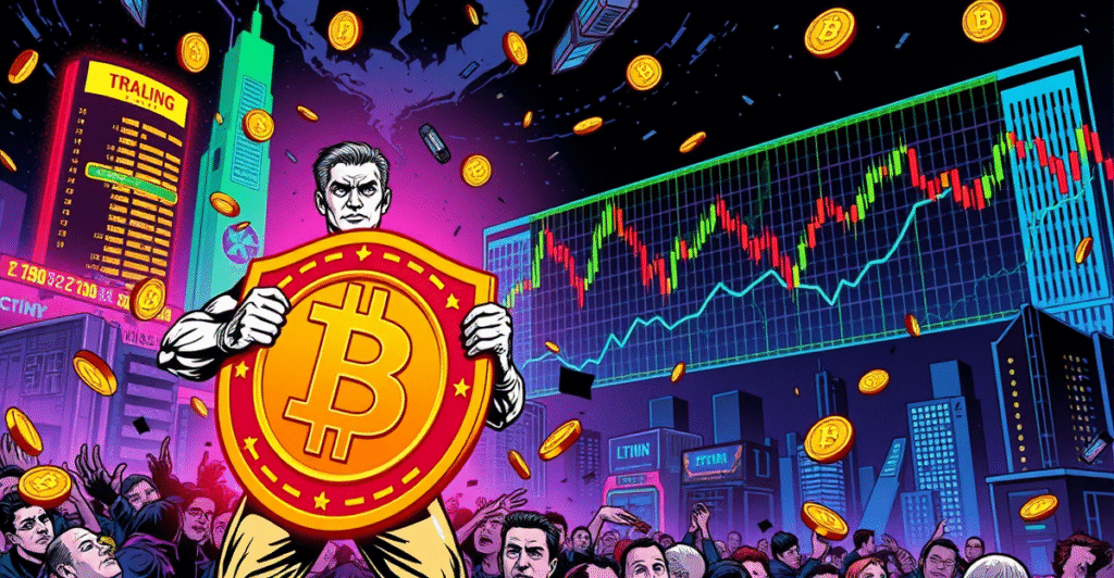 长期持有者在比特币市场清算中坚定加仓,背景是波动的市场图表