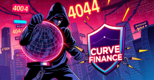 复古漫画风格插图展示Curve Finance遭遇DNS劫持，黑客操控全球DNS服务器造成数字混乱