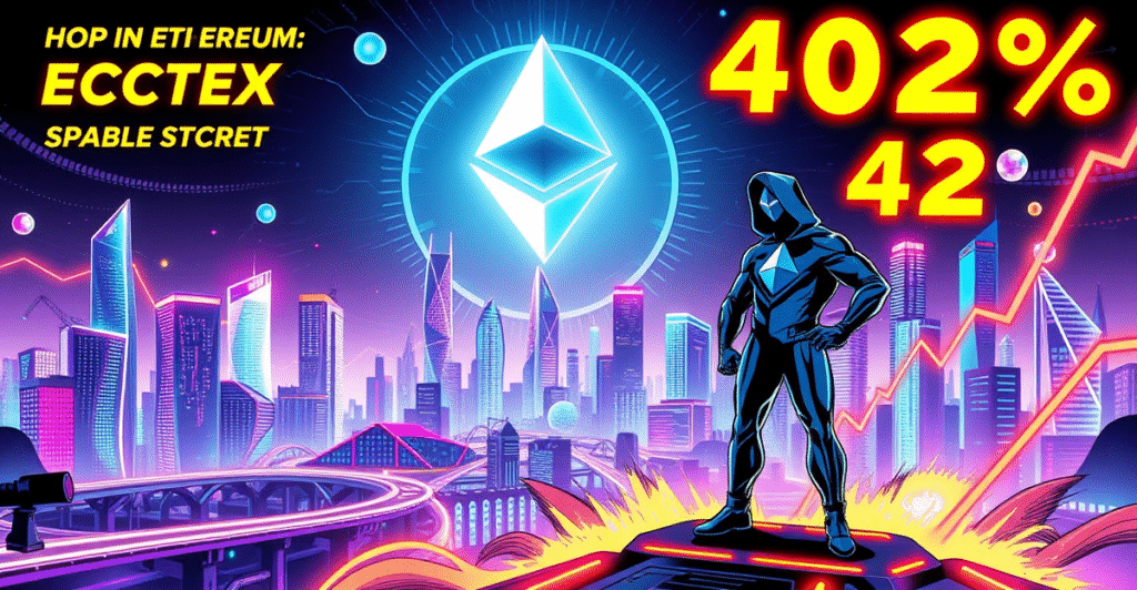 以太坊Pectra升级后市值飙升42%的复古漫画风格插图