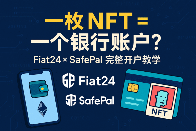 Fiat24 与 SafePal 合作,一枚 NFT 对应一个银行账户的区块链数字钱包封面图