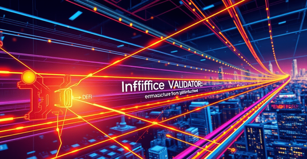 高性能区块链通信基础设施的复古漫画风格插图,展示高速光纤网络和区块链节点