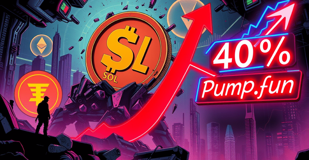 SOL/ETH加密货币对在复古漫画风格插图中呈现下跌趋势，背景是以太坊标志和抽象图表