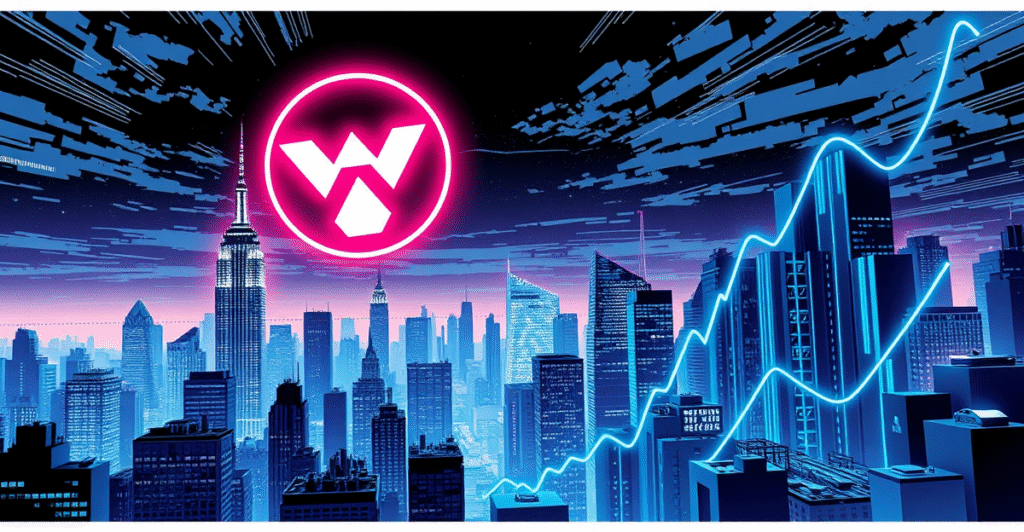 Wintermute标志在纽约市天际线背景下，象征其美国扩张及加密市场新机遇