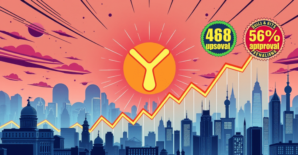 复古漫画风格封面展示XRP符号突破下降楔形模式，背景是上涨趋势图和未来城市景观